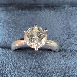 Natural Diamond 1.196ct Platinum Ring Pt900 Authentic Guaranteed 6 1/4 Preloved